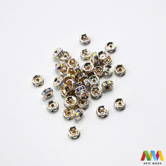 razdjelnik umetak spacer metalne izrada nakita DIY nakit distanceri metalni pribor separatori srebrne zlatne šajbice metalni za perle razmaknice komponente metal Mali ali ključni za profesionalan nakit Metalni umetci razdjelnici spacer perle služe za stvaranje razmaka i dodavanje sjaja perlama Sprječavaju trenje i ističu poludrago kamenje Neophodan element za izradu narukvica i ogrlica koje izgledaju bogatije i elegantnije arte moda repromaterijal