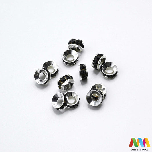 razdjelnik umetak spacer metalne izrada nakita DIY nakit distanceri metalni pribor separatori srebrne zlatne šajbice metalni za perle razmaknice komponente metal Mali ali ključni za profesionalan nakit Metalni umetci razdjelnici spacer perle služe za stvaranje razmaka i dodavanje sjaja perlama Sprječavaju trenje i ističu poludrago kamenje Neophodan element za izradu narukvica i ogrlica koje izgledaju bogatije i elegantnije arte moda repromaterijal