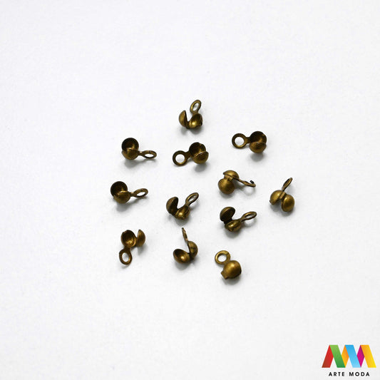 stiskač za čvor s petljom sakrivanje čvora metalne kapice čvorove štitnik petlja poklopac fiksiranje omčica metalni pribor DIY materijal srebrni zlatni Postignite savršen finiš Metalni žabo završetak esencijalan alat za sakrivanje čvorova fiksiranje kopči vašem nakitu kalote uredan izgled uradi sam projektu pretvarajući običan čvor elegantan metalni završetak s čvrstom omčicom Idealni za nizanje na konac svilu sajlu trajnost profesionalnu estetiku svojim kreacijama metalne završetke arte moda repromaterijal