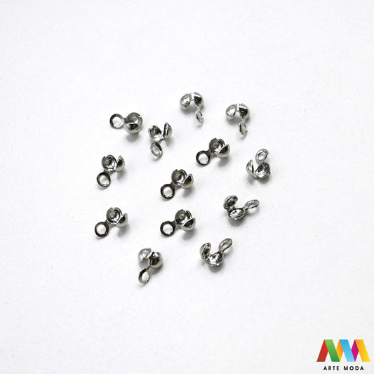 stiskač za čvor s petljom sakrivanje čvora metalne kapice čvorove štitnik petlja poklopac fiksiranje omčica metalni pribor DIY materijal srebrni zlatni Postignite savršen finiš Metalni žabo završetak esencijalan alat za sakrivanje čvorova fiksiranje kopči vašem nakitu kalote uredan izgled uradi sam projektu pretvarajući običan čvor elegantan metalni završetak s čvrstom omčicom Idealni za nizanje na konac svilu sajlu trajnost profesionalnu estetiku svojim kreacijama metalne završetke arte moda repromaterijal