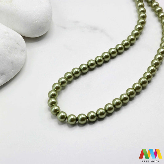 stakleni biseri niz staklo biser perle biserne zrna zrno perla staklene imitacija bisera sedefaste vjenčani nakit klasični DIY ogrlice bijeli u boji bisernim sjajem izrada nakita umjetni Za klasičnu eleganciju birajte staklene bisere imitacija bisera ima visok sedefasti sjaj i savršeno je glatka Idealni su za izradu vjenčanog nakita bezvremenskih ogrlica i narukvica raznim veličinama i bojama ovi biseri unose dašak luksuza u svaki uradi sam projekt Počnite nizati svoju eleganciju arte moda repromaterijal