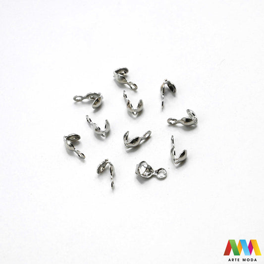 stiskač za čvor s petljom sakrivanje čvora metalne kapice čvorove štitnik petlja poklopac fiksiranje omčica metalni pribor DIY materijal srebrni zlatni Postignite savršen finiš Metalni žabo završetak esencijalan alat za sakrivanje čvorova fiksiranje kopči vašem nakitu kalote uredan izgled uradi sam projektu pretvarajući običan čvor elegantan metalni završetak s čvrstom omčicom Idealni za nizanje na konac svilu sajlu trajnost profesionalnu estetiku svojim kreacijama metalne završetke arte moda repromaterijal