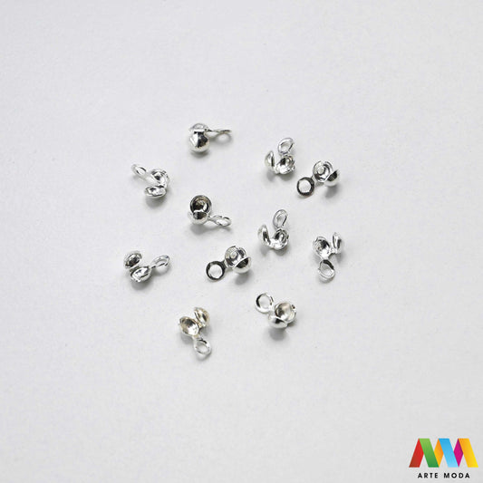 stiskač za čvor s petljom sakrivanje čvora metalne kapice čvorove štitnik petlja poklopac fiksiranje omčica metalni pribor DIY materijal srebrni zlatni Postignite savršen finiš Metalni žabo završetak esencijalan alat za sakrivanje čvorova fiksiranje kopči vašem nakitu kalote uredan izgled uradi sam projektu pretvarajući običan čvor elegantan metalni završetak s čvrstom omčicom Idealni za nizanje na konac svilu sajlu trajnost profesionalnu estetiku svojim kreacijama metalne završetke arte moda repromaterijal