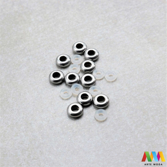 dijelovi inox nizanje pribor repromaterijal sigurni spojnice završeci čelični stoperi stop perle nehrđajući čelik kirurški komponente nakit izrada narukvice ogrlice DIY sigurnosne metalni stezne Osigurajte svoj nakit s stoperima od nehrđajućeg čelika Ovi mali ključni dijelovi fiksiraju perle i privjeske sprječavajući pomicanje Izrađeni od kirurškog čelika ne hrđaju i jamče trajnost vaše narukvice ili ogrlice Jednostavno ih stisnite kliještima i uživajte u stabilnoj kreaciji arte moda repromaterijal