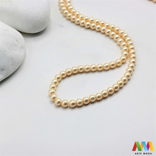 stakleni biseri niz staklo biser perle biserne zrna zrno perla staklene imitacija bisera sedefaste vjenčani nakit klasični DIY ogrlice bijeli u boji bisernim sjajem izrada nakita umjetni Za klasičnu eleganciju birajte staklene bisere imitacija bisera ima visok sedefasti sjaj i savršeno je glatka Idealni su za izradu vjenčanog nakita bezvremenskih ogrlica i narukvica raznim veličinama i bojama ovi biseri unose dašak luksuza u svaki uradi sam projekt Počnite nizati svoju eleganciju arte moda repromaterijal