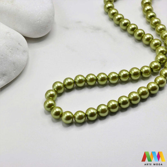 stakleni biseri niz staklo biser perle biserne zrna zrno perla staklene imitacija bisera sedefaste vjenčani nakit klasični DIY ogrlice bijeli u boji bisernim sjajem izrada nakita umjetni Za klasičnu eleganciju birajte staklene bisere imitacija bisera ima visok sedefasti sjaj i savršeno je glatka Idealni su za izradu vjenčanog nakita bezvremenskih ogrlica i narukvica raznim veličinama i bojama ovi biseri unose dašak luksuza u svaki uradi sam projekt Počnite nizati svoju eleganciju arte moda repromaterijal