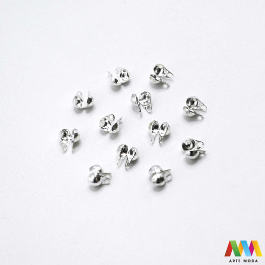 stiskač za čvor s petljom sakrivanje čvora metalne kapice čvorove štitnik petlja poklopac fiksiranje omčica metalni pribor DIY materijal srebrni zlatni Postignite savršen finiš Metalni žabo završetak esencijalan alat za sakrivanje čvorova fiksiranje kopči vašem nakitu kalote uredan izgled uradi sam projektu pretvarajući običan čvor elegantan metalni završetak s čvrstom omčicom Idealni za nizanje na konac svilu sajlu trajnost profesionalnu estetiku svojim kreacijama metalne završetke arte moda repromaterijal