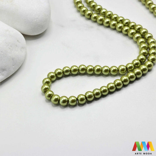 stakleni biseri niz staklo biser perle biserne zrna zrno perla staklene imitacija bisera sedefaste vjenčani nakit klasični DIY ogrlice bijeli u boji bisernim sjajem izrada nakita umjetni Za klasičnu eleganciju birajte staklene bisere imitacija bisera ima visok sedefasti sjaj i savršeno je glatka Idealni su za izradu vjenčanog nakita bezvremenskih ogrlica i narukvica raznim veličinama i bojama ovi biseri unose dašak luksuza u svaki uradi sam projekt Počnite nizati svoju eleganciju arte moda repromaterijal
